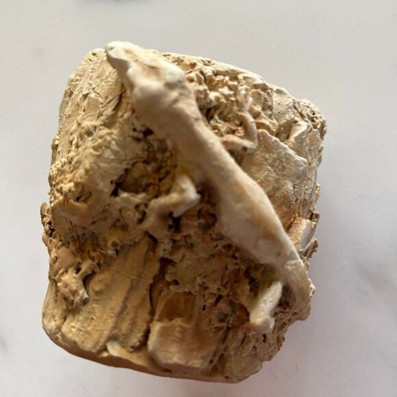 Signed Hayes Parker Sandstone Plaster Votive Candle Holder - Picture 1 of 5